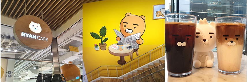 카카오프렌즈 홍대 플래그십스토어 캐릭터 전시