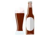 Beer Glass & Bottle