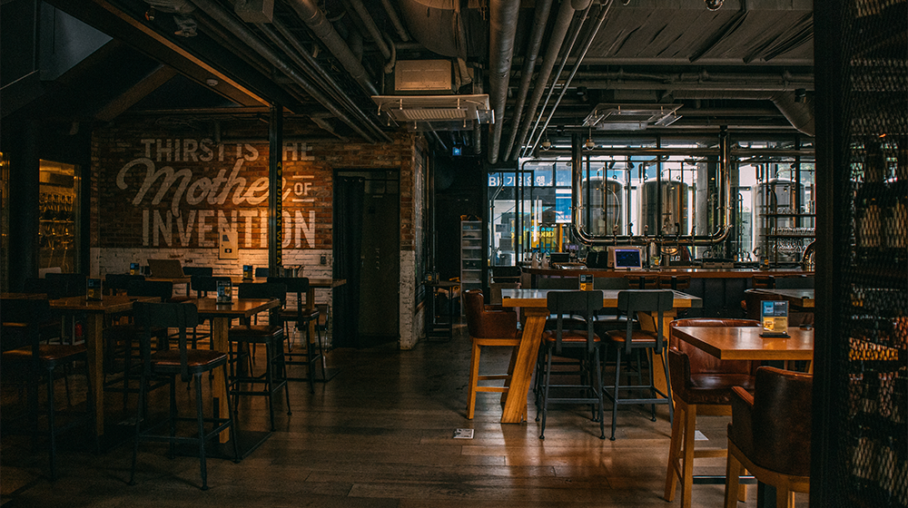 Interior of Goose Island Brew House