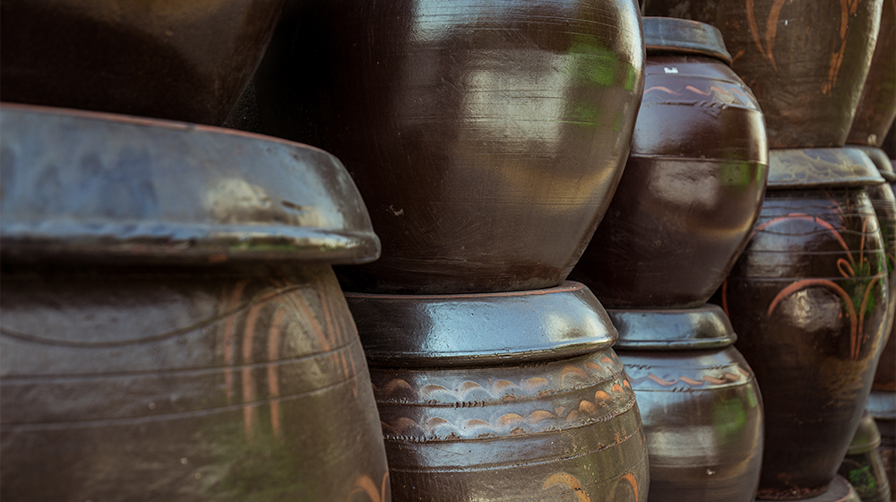 Bowls on display