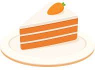 A slice of carrot cake